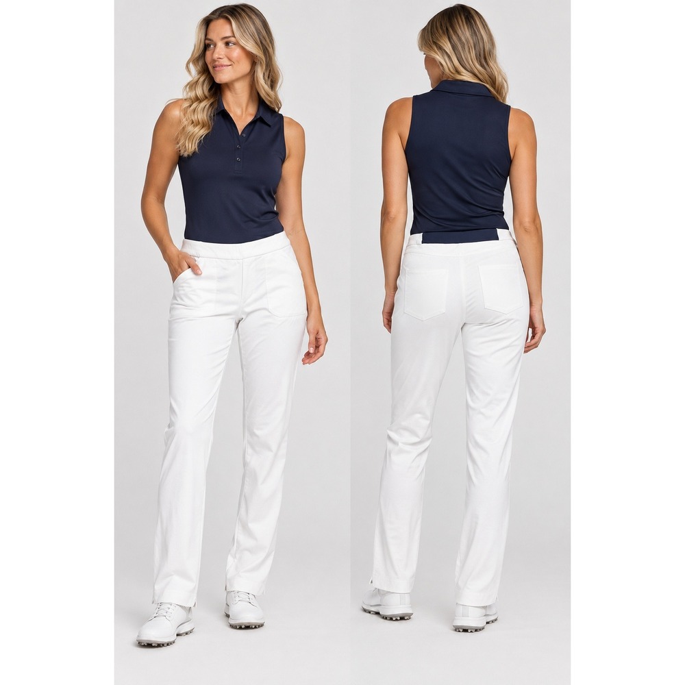 Peter Millar Pants Womens 14 White Performance Stretch Straight Leg LA22EB50